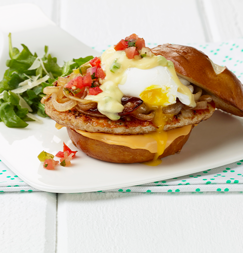 TURKEY BURGER BENEDICT