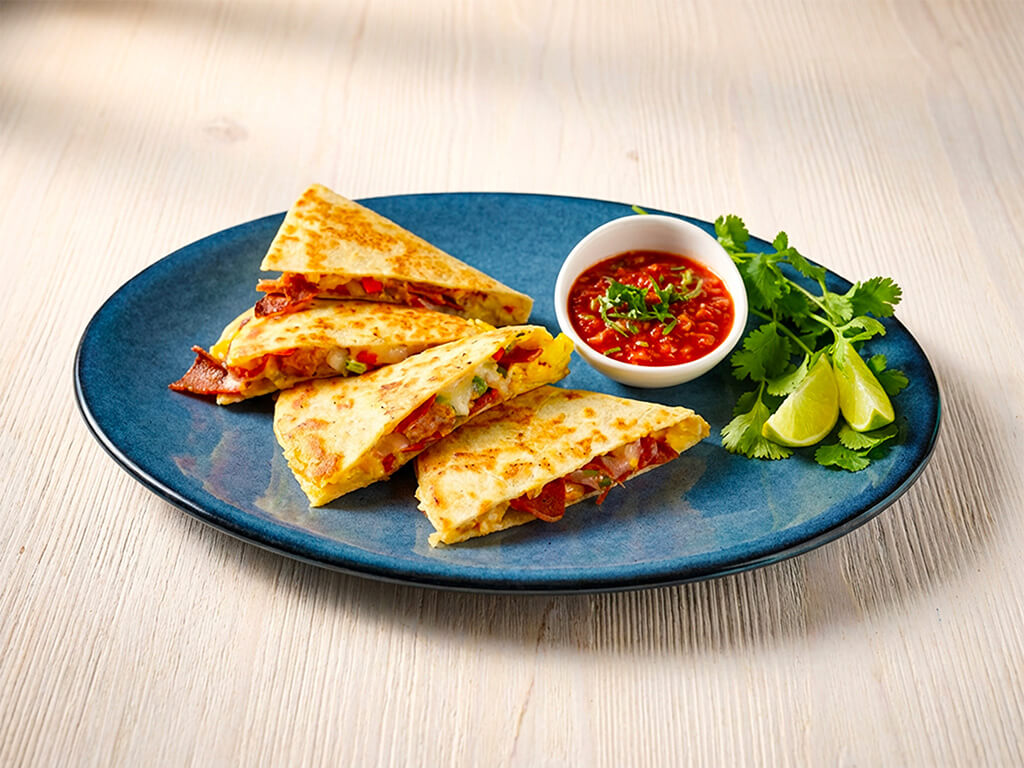 Turkey Bacon Breakfast Quesadilla