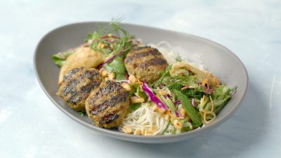 Vietnamese Turkey Bun-Cha  with Ginger-Lime Nuoc Cham