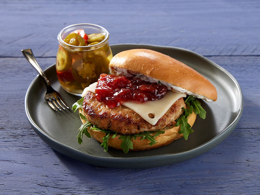 Late Summer Harvest Turkey Burger