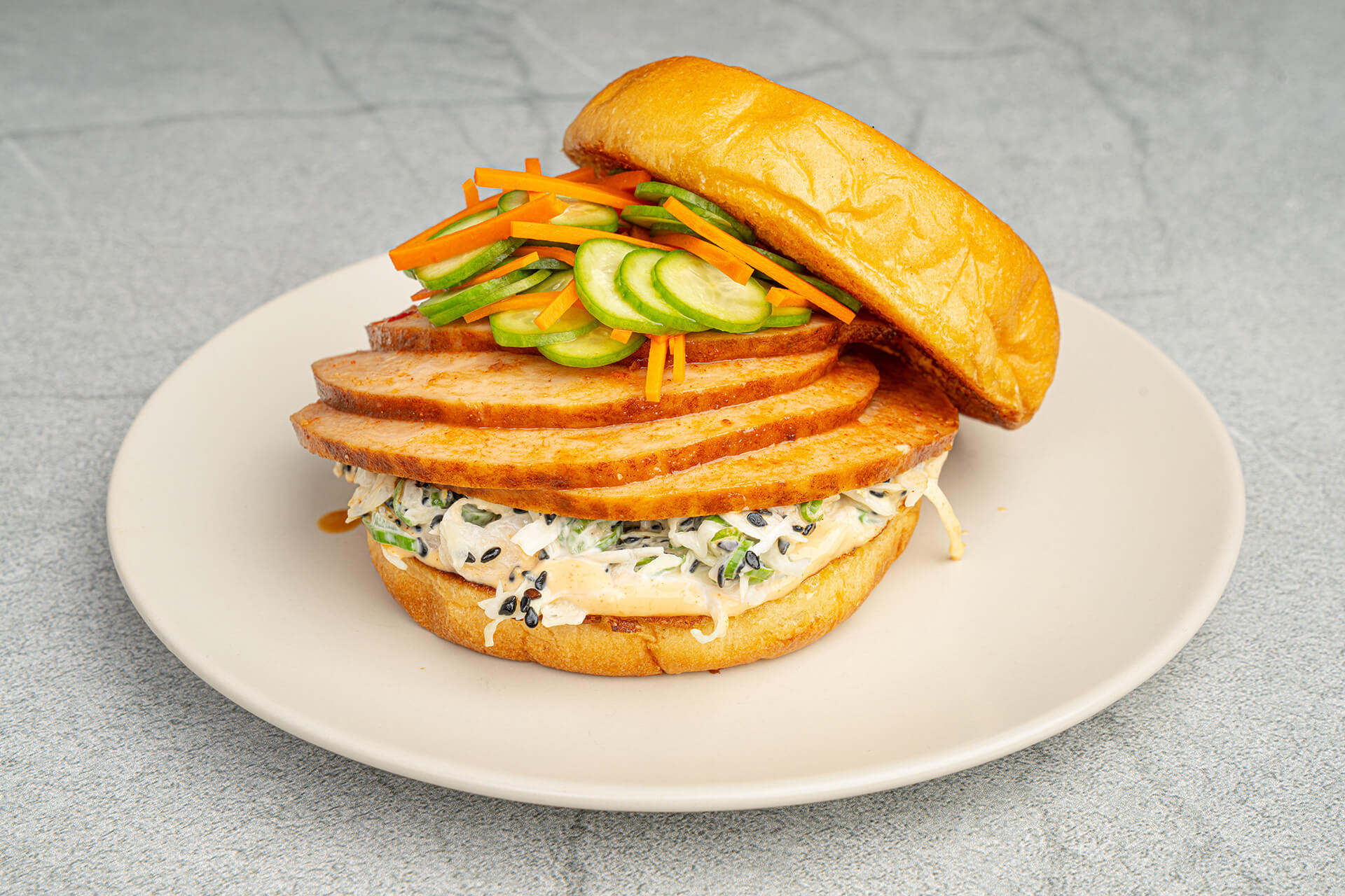Korean BBQ Turkey Steak Sandwich