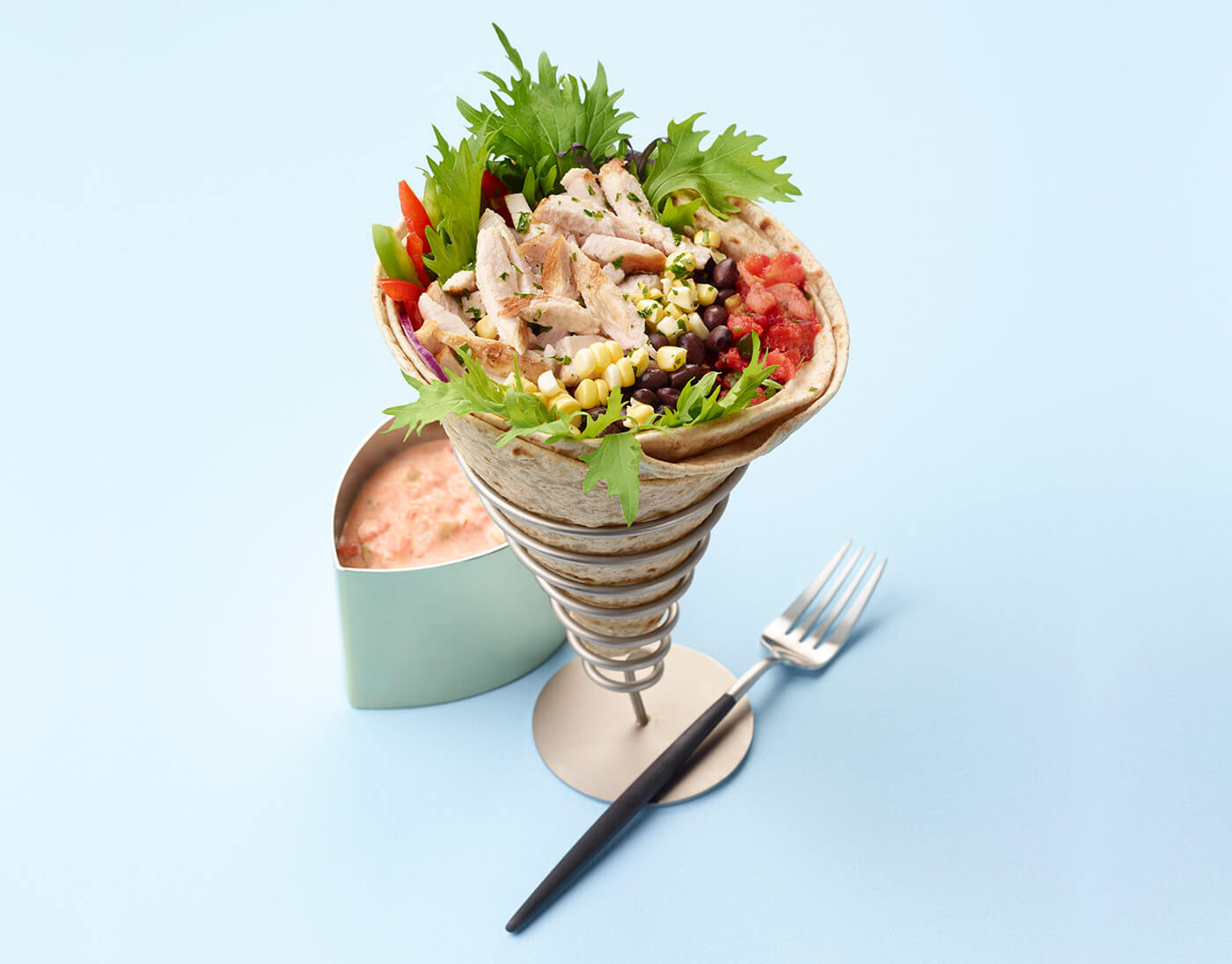 Baja Turkey Salad Wrap