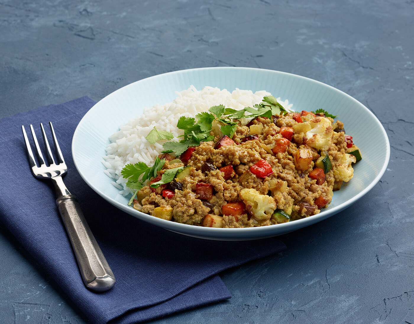 Curried Turkey with Roasted Vegetables