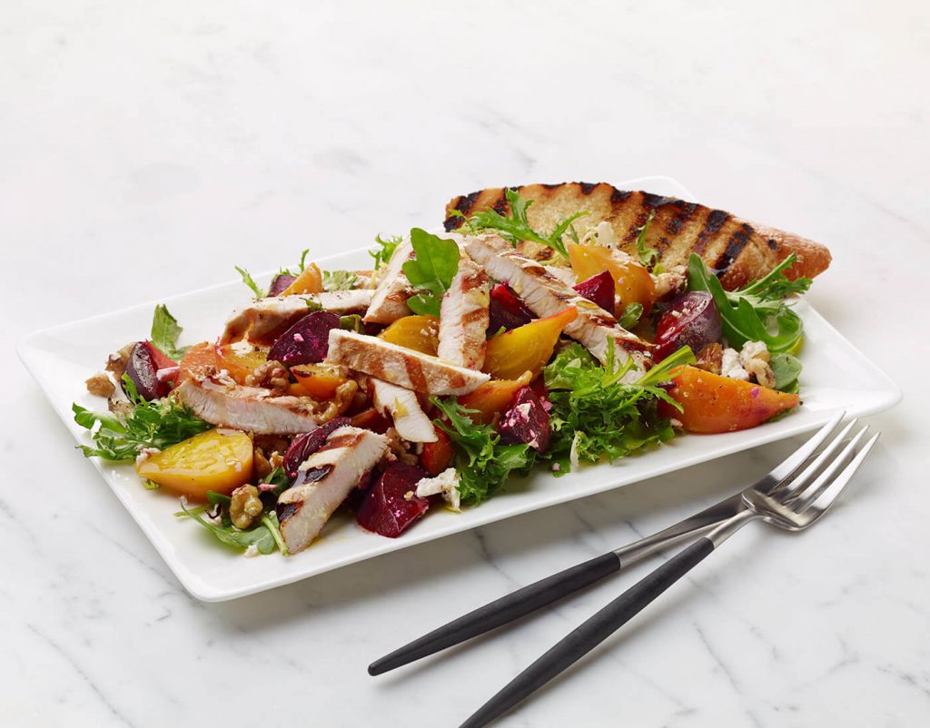 Grilled Turkey and Marinated Beet Salad