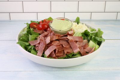 BLT Salad with Creamy Cilantro Avocado Dressing