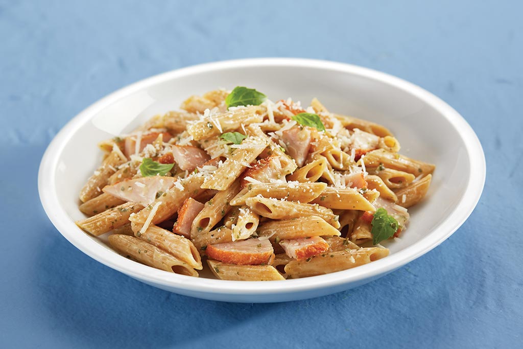 Creamy Turkey Pesto Penne