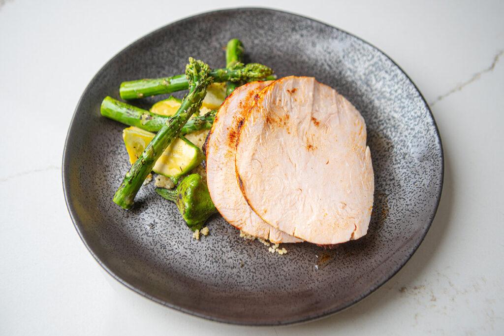 Paprika Rubbed Turkey with Tomato Couscous