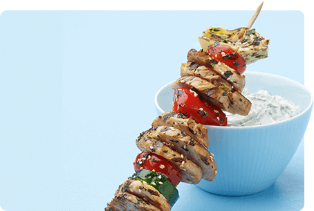 grilled sesame turkey kebab