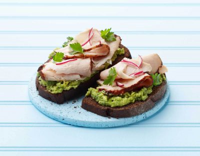 Turkey Avocado Open-Faced Sandwich