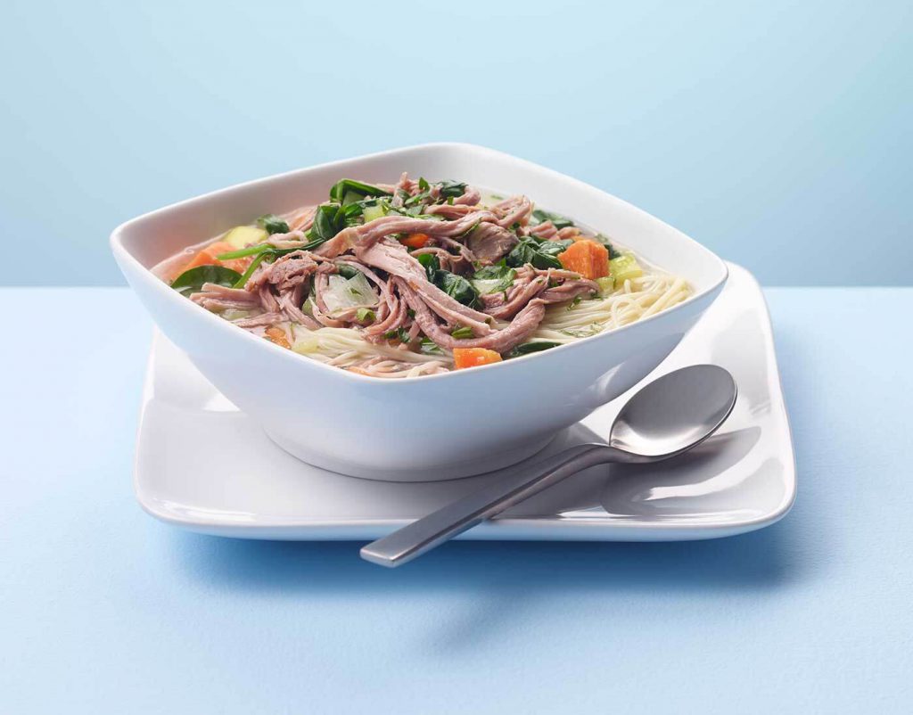 Turkey Sweet Potato & Noodle Soup