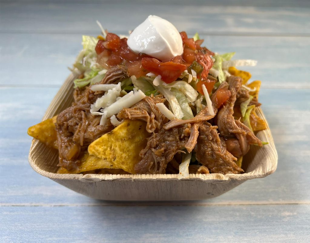 Green Chili Turkey Walking Nachos